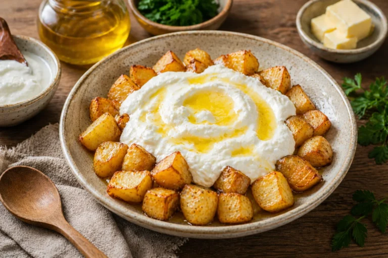 Rustic Potatoes with Yogurt and Butter